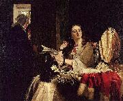 John callcott horsley,R.A. St. Valentine's Day oil on canvas